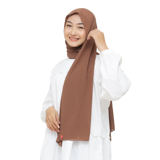 Daily Pashmina Ceruty Babydoll Hijaberies - Aztec Brown