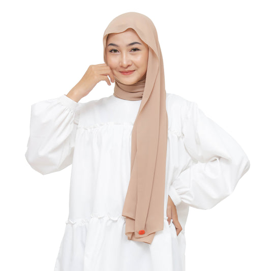 Daily Pashmina Ceruty Babydoll Hijaberies - Brush Tan