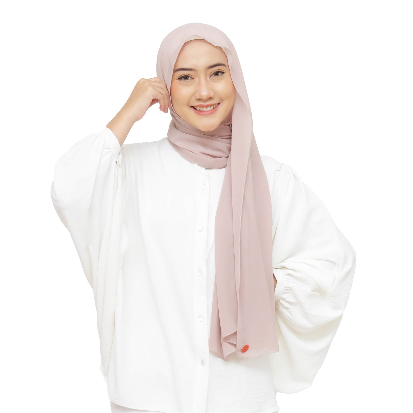 Daily Pashmina Ceruty Babydoll Hijaberies - Rose Ash