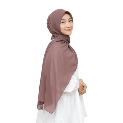 Kelora Pashmina Square Ceruty Babydoll Hijaberies - Deep Mauve