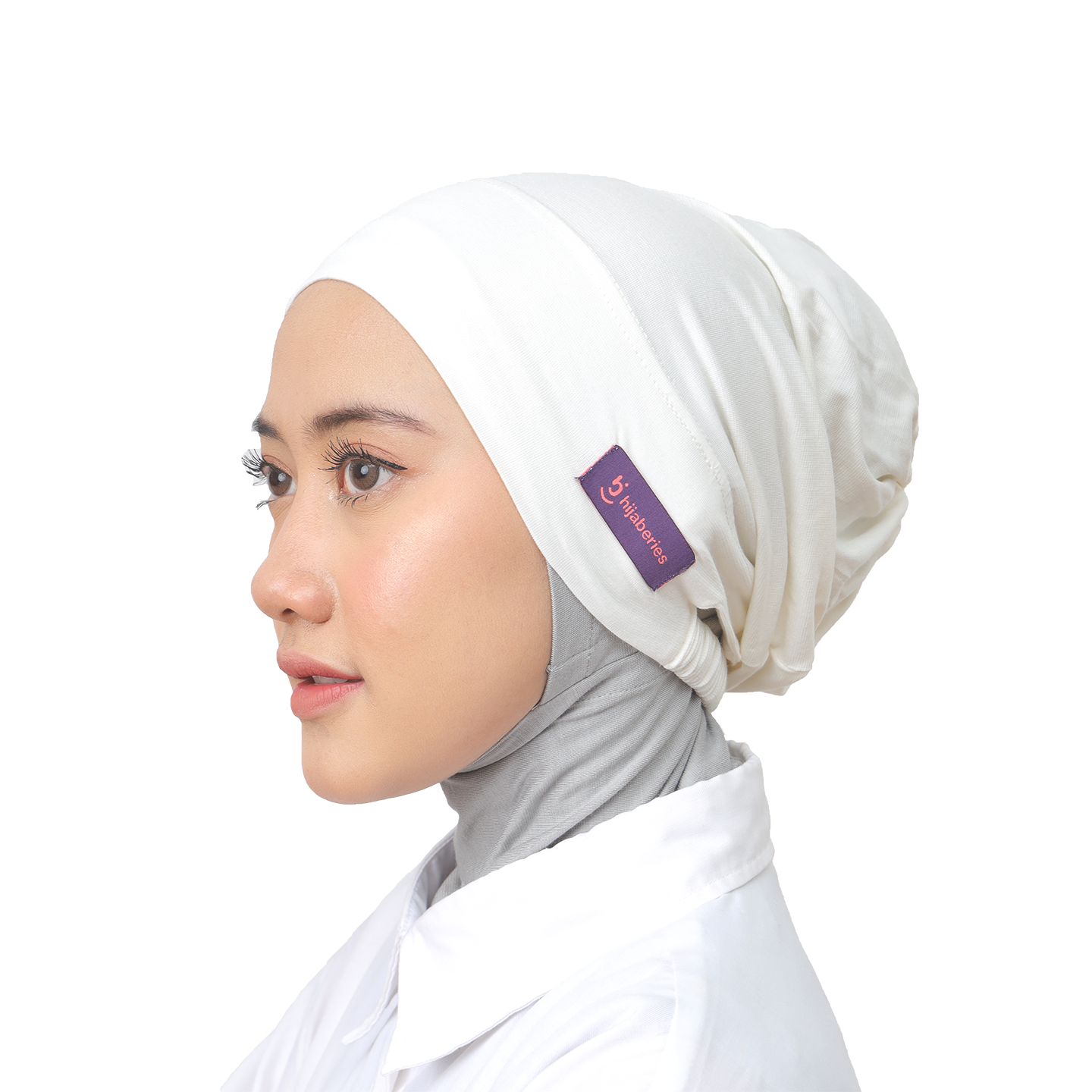 Inner Hijab Arab Karet - Broken White