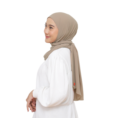 Malaka Pashmina Inner Hijaberies - Walnut