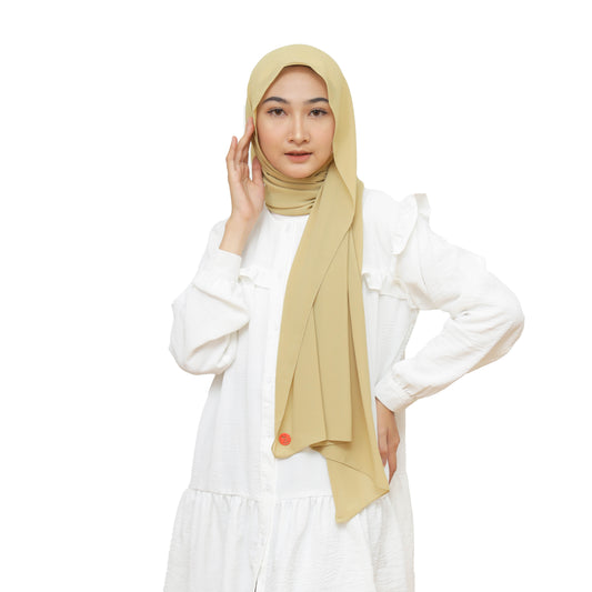 Daily Pashmina Ceruty Babydoll Hijaberies - Taffy Yellow