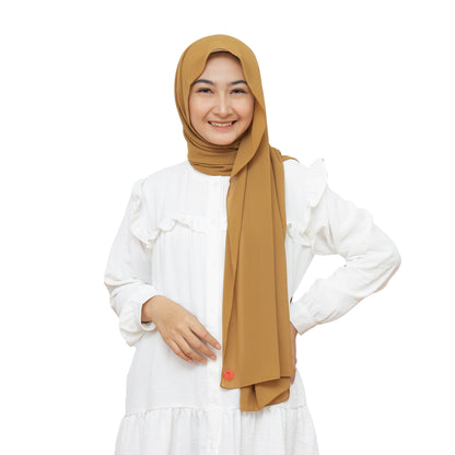 Daily Pashmina Ceruty Babydoll Hijaberies - Butternut