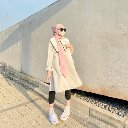 Jiran Pashmina Instan Ceruty Babydoll Hijaberies - Blush